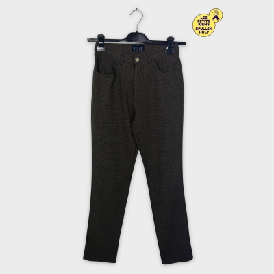 Pantalon droit Trussardi jeans carreaux Marron S 👖