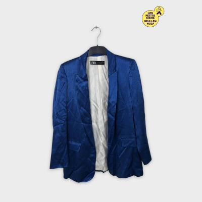Blazer Zara bleu roi velours côtelé S