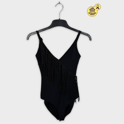Body Bershka Noir Franges XS 🛒