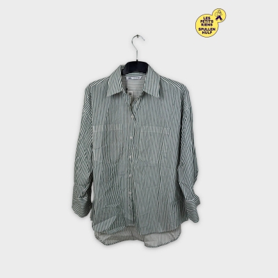 Chemise Zara rayée verte et blanche XS 💚🤍