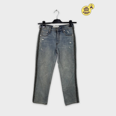 Jean bleu délavé One teaspoon XS avec détails noirs
