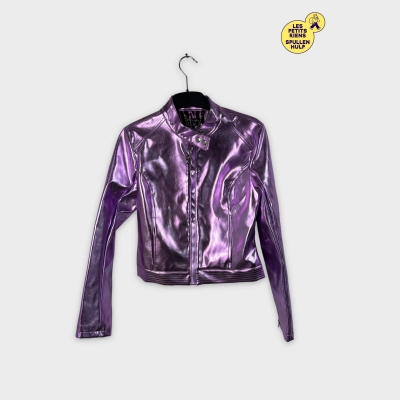 Veste motard Kenneth cole violet métallisé