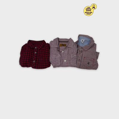 Lot de 3 chemises à carreaux 18-24 mois 👕 Petit bateau