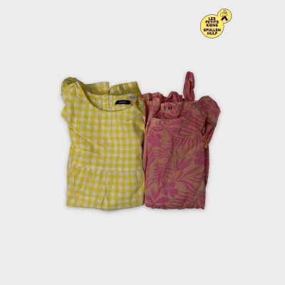 Robe Été Okaïdi Vichy Jaune et Blanc 6A