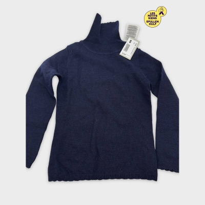 Pull col roulé fille 6 ans Buissonniere bleu marine 👧