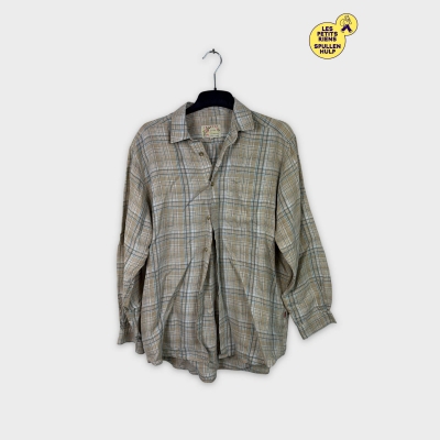 Chemise à carreaux beige et bleu Jackpot L 🦺