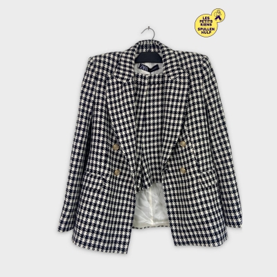 Ensemble Blazer et short Zara Pied de Poule Noir et Blanc  🧥