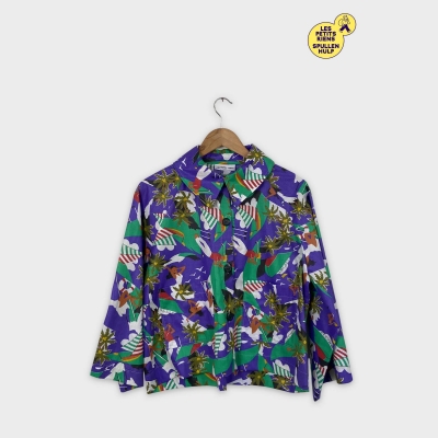 Chemise veste motifs colorés Label jaune 🌴