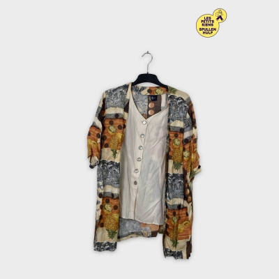 Sense Chemise M manches longues imprimée fruits et motifs géométriques 🍍🌴