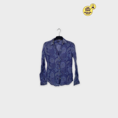 Chemise à motifs bleus et blancs manches longues 95th-rebel M