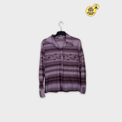 Chemise vintage motifs floraux et géométriques Trovel's Autre 💜