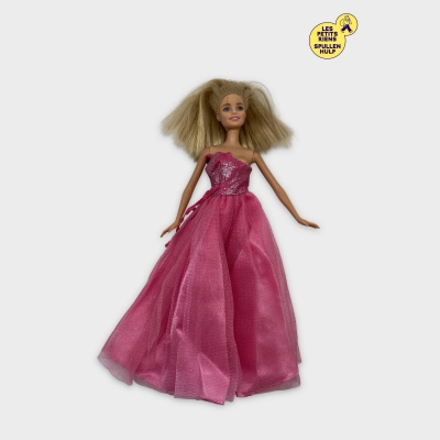 Mattel Barbie 🎀 Poupée avec Robe de Soirée Rose Pailletée Taille unique
