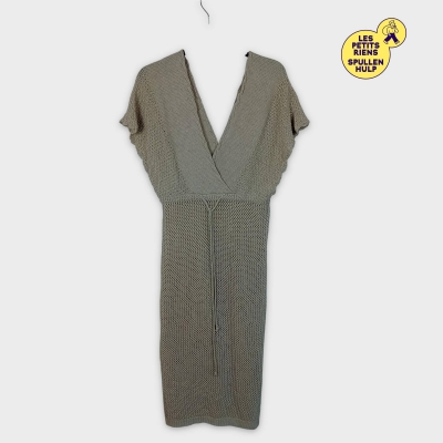Robe beige maille ajourée taille L 💛