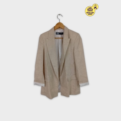 Blazer rayé beige Zara - Taille S 💛