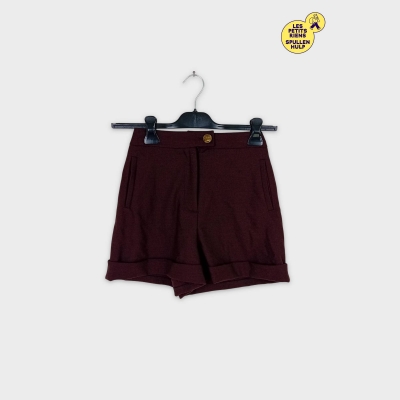 Short bordeaux Symbiose collection XS 34 avec revers