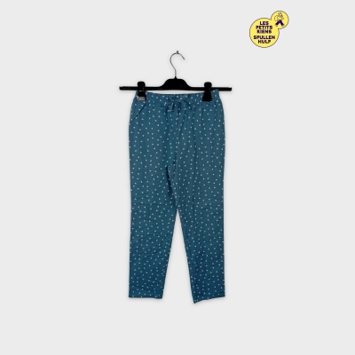 Pantalon Mng kids bleu à motifs coeurs 10 ans / 140 cm