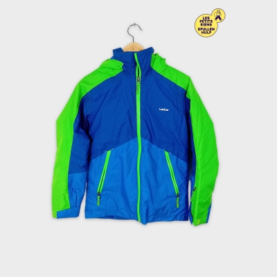 Veste ski enfant Wed'ze bleu vert 12 ans / 152 cm