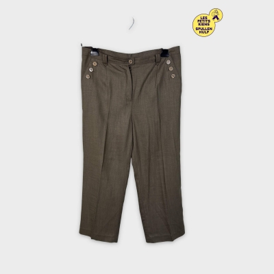 Pantalon marron boutons XXL 44 élégant vintage