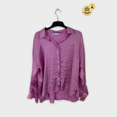 Chemise rose satinée Zara L / 40 / 12