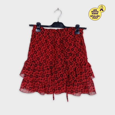 Jupe courte rouge fleurie Scotch & Soda XS 🌺