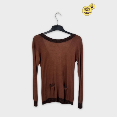 Cardigan Sandra Fasoli en soie marron Taille unique 🤎