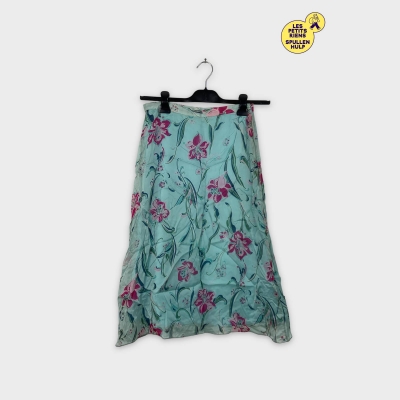 Jupe en soie fleurie Elisa blue M 🌸🌺