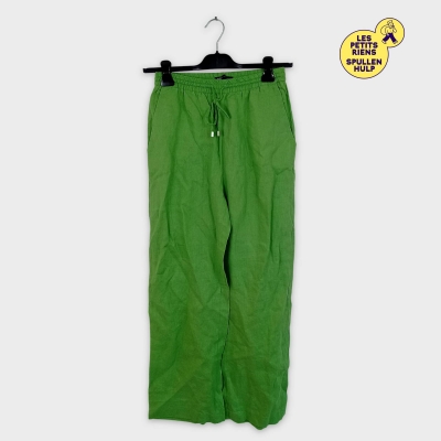 Pantalon Zara vert clair en lin M 💛