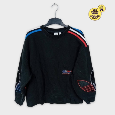 Sweat Adidas Noir Détails Colorés L 40