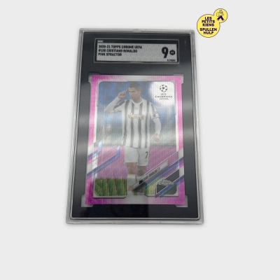 Carte à collectionner Cristiano Ronaldo Topps Chrome uefa Pink Xfractor