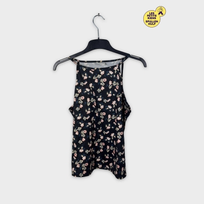 Top Vila noire à fleurs XL 💛