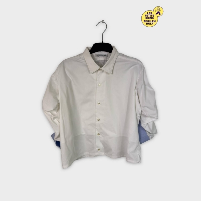Chemise blanche upcyclée Label jaune 