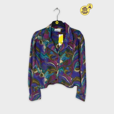 Chemise vintage motifs psychédéliques Label jaune 💛