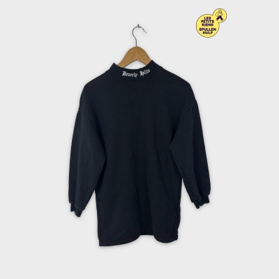 Sweat ras du cou noir Bershka Beverly Hills S