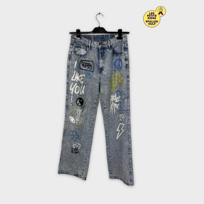 Jean Shein Graffiti Décontracté L 💛