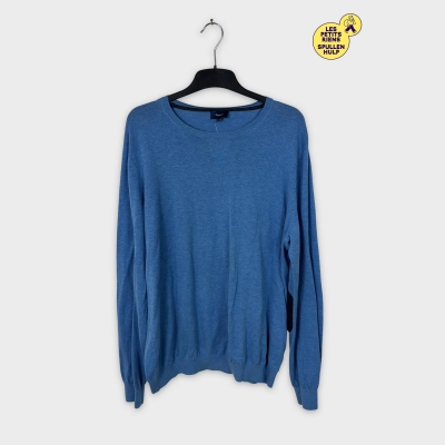Pull Faconnable coton bleu XXL homme