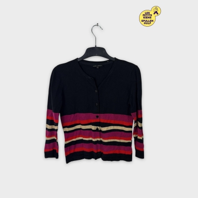 Cardigan Laura ashley noir rayé S à boutons