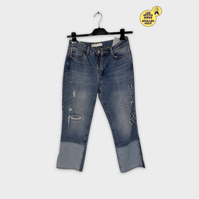 Jean Zara Z1975 Délavé Droit Troué Taille 34