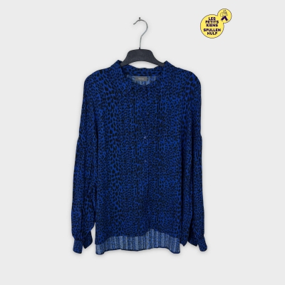 Chemisier Léopard Bleu Yessica 5XL / 50 / 22