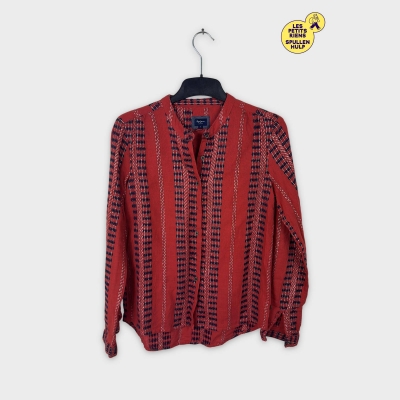 Chemise manches longues rouge rayée Pepe jeans S