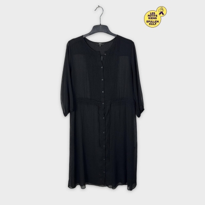 Robe noire à pois manches longues Uniqlo M 💛