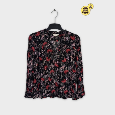 Chemisier Ba&sh imprimé floral noir et rouge S 🌺