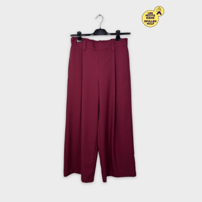Pantalon fluide bordeaux Label jaune Autre taille