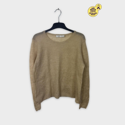 Pull Cortefiel beige transparent manches longues L 💛