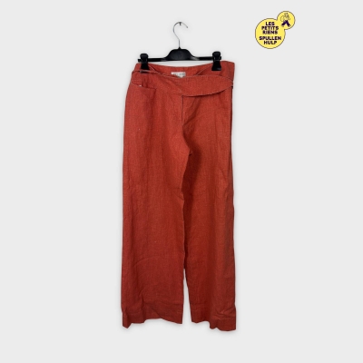 Pantalon Celine orange lin taille 42 XL 💛