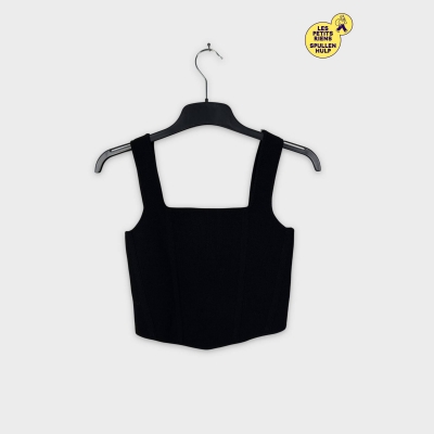 Top noir coupe droite Zara M 💛