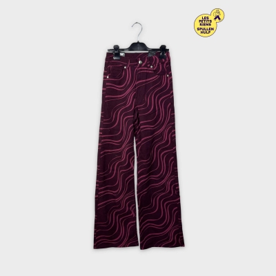 Pantalon H&m Divided bordeaux motif vague XS/34 💛