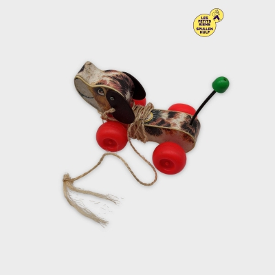 Fisher price Little Snoopy Chien à roulettes Vintage