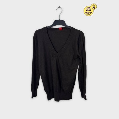 Pull Jeff col V laine soie cachemire L 💛