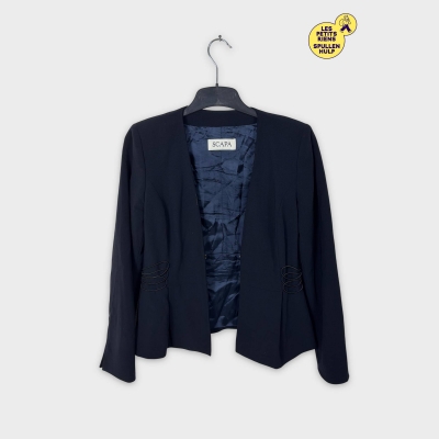 Blazer Scapa laine bleu marine M 38 anneaux décoratifs