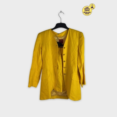 Ensemble Veste et Jupe Lin Jaune Kenzo 